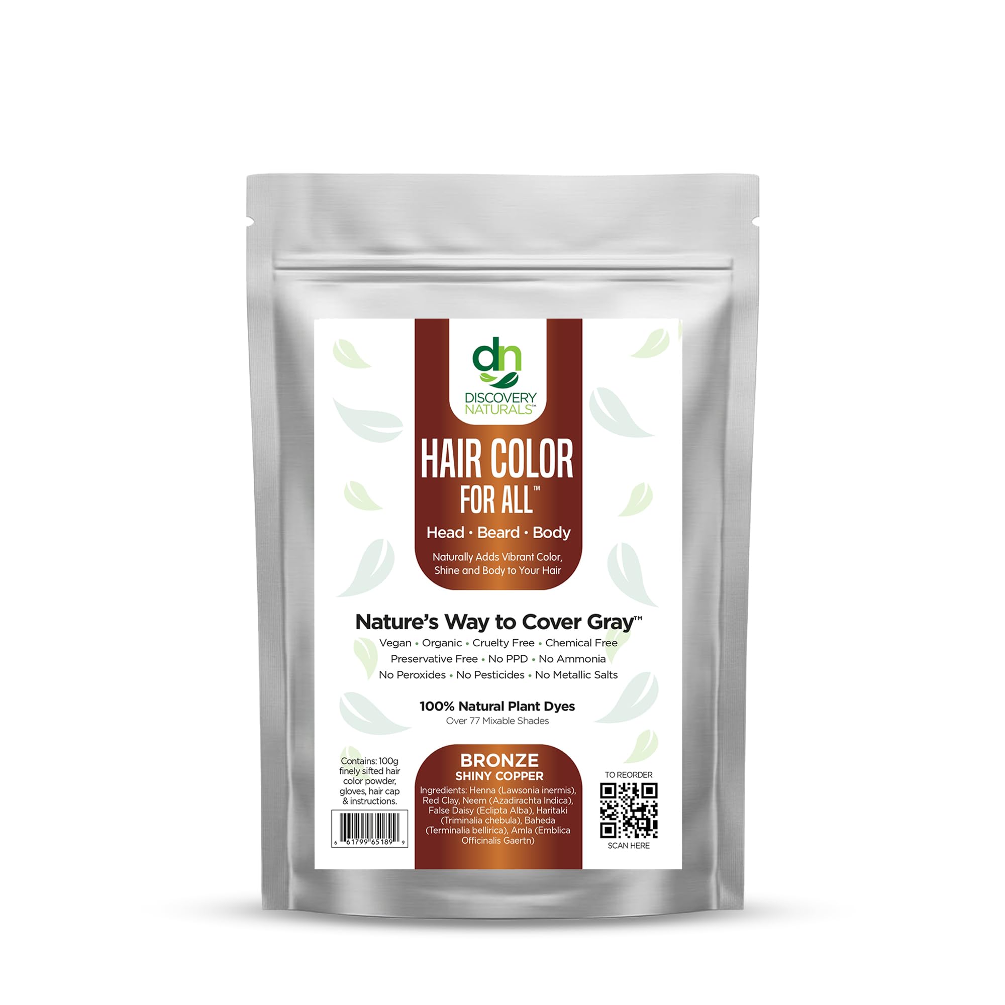 Amazon.com : Bronze Shiny Copper Henna Hair Color For All Kit